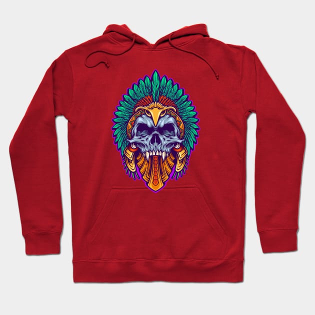 Awesome Aztec Skull Hoodie by SLAG_Creative